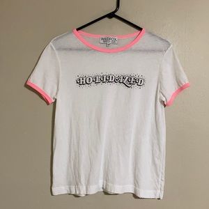 Wildfox Ringer Tee “Holidazed” Holiday Size Small